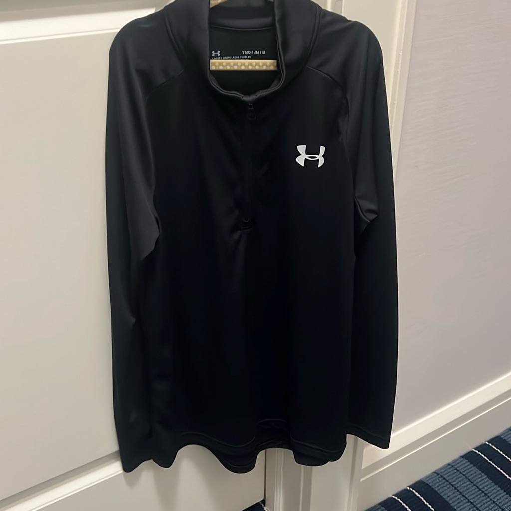 Under Armour Boys Black Quarter Zip Long Sleeve Shirt
